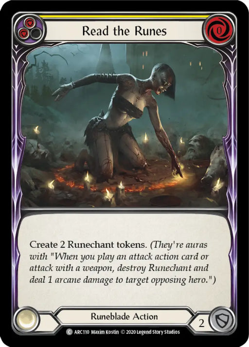 Read the Runes (Yellow) [Arcane Rising Unlimited] Unlimited Rainbow Foil - Flesh And Blood Single