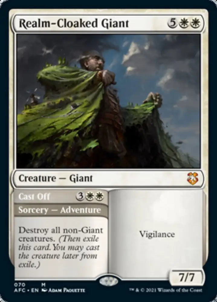 Realm-Cloaked Giant // Cast Off [Dungeons & Dragons: Adventures in the Forgotten Realms Commander] - MTG Single