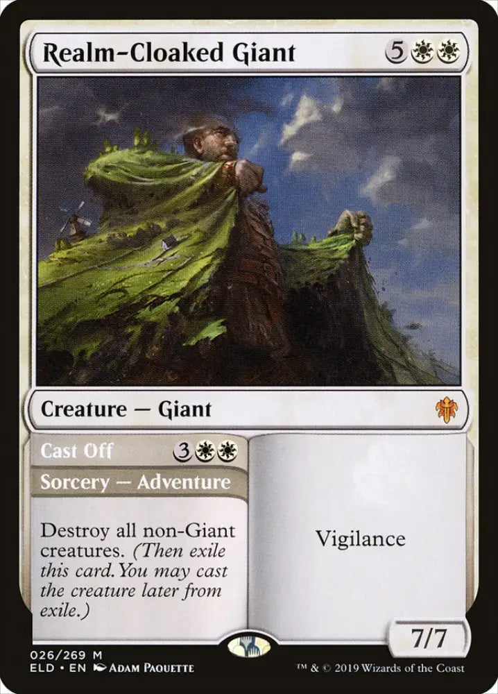 Realm-Cloaked Giant // Cast Off [Throne of Eldraine] - MTG Single