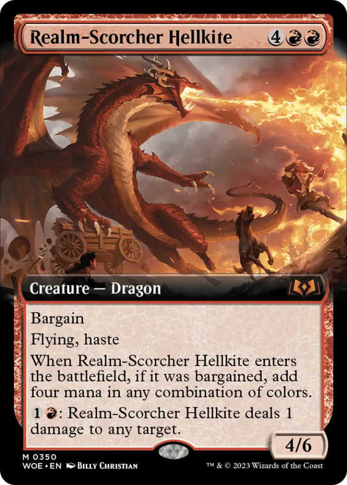 Realm-Scorcher Hellkite (Extended Art) [Wilds of Eldraine] - MTG Single