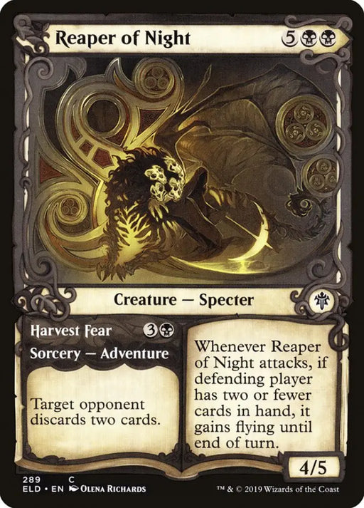 Reaper of Night // Harvest Fear (Showcase) [Throne of Eldraine] - MTG Single