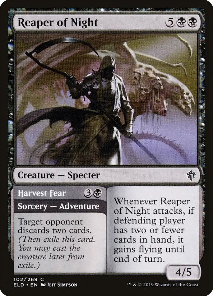 Reaper of Night // Harvest Fear [Throne of Eldraine] - MTG Single