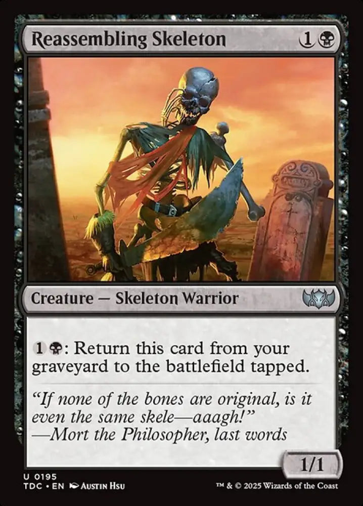 Reassembling Skeleton (195) [Tarkir: Dragonstorm Commander]
