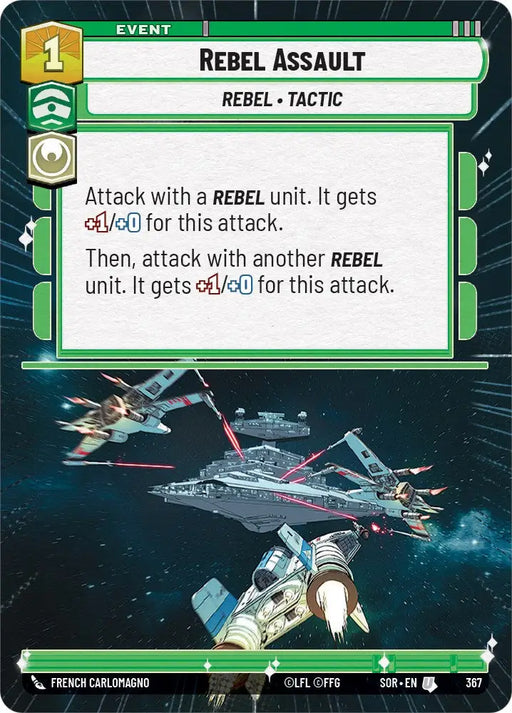 Rebel Assault (Hyperspace) (367) [Spark of Rebellion] - Star Wars: Unlimited Single