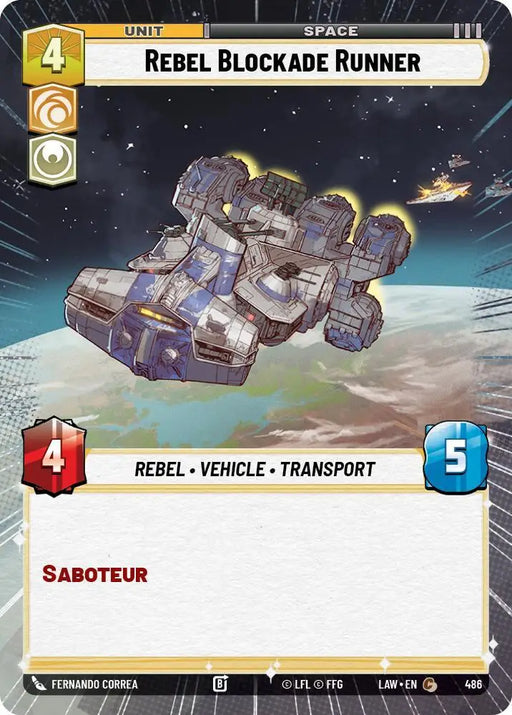 Rebel Blockade Runner (Hyperspace) (486) [A Lawless Time]