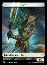 Rebel // Cat Double-Sided Token [Phyrexia: All Will Be One Tokens] - MTG Single
