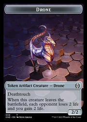 Rebel // Drone Double-Sided Token [Phyrexia: All Will Be One Tokens] - MTG Single