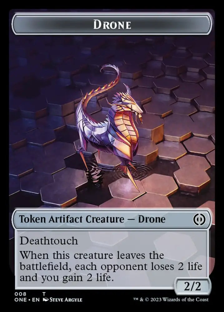 Rebel // Drone Double-Sided Token [Phyrexia: All Will Be One Tokens] - MTG Single