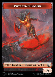Rebel // Phyrexian Goblin Double-Sided Token [Phyrexia: All Will Be One Tokens] - MTG Single