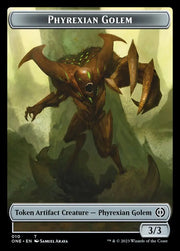 Rebel // Phyrexian Golem Double-Sided Token [Phyrexia: All Will Be One Tokens] - MTG Single