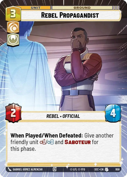 Rebel Propagandist (Hyperspace Foil) (958) [Secrets of Power]