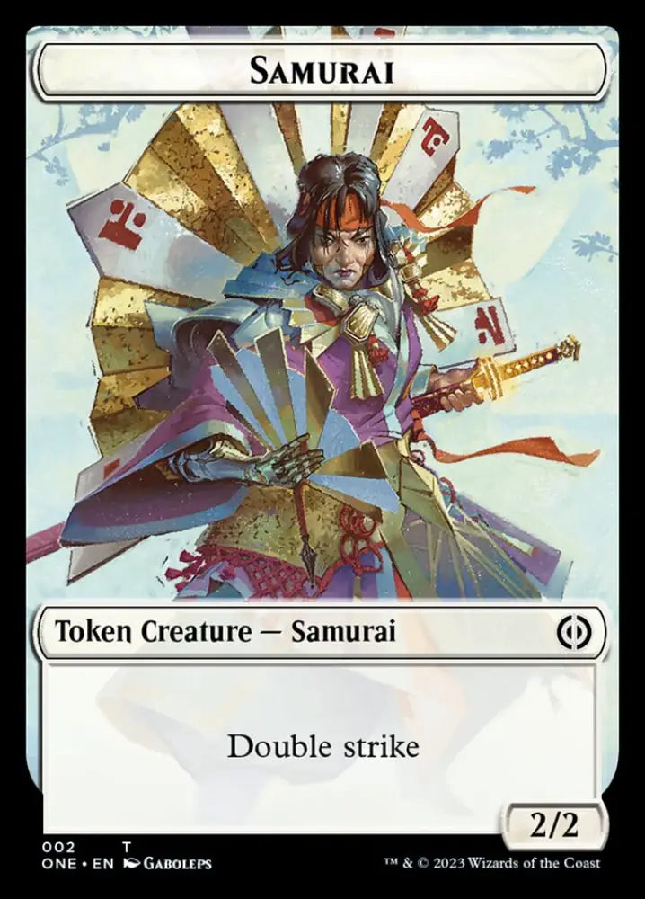 Rebel // Samurai Double-Sided Token [Phyrexia: All Will Be One Tokens] - MTG Single