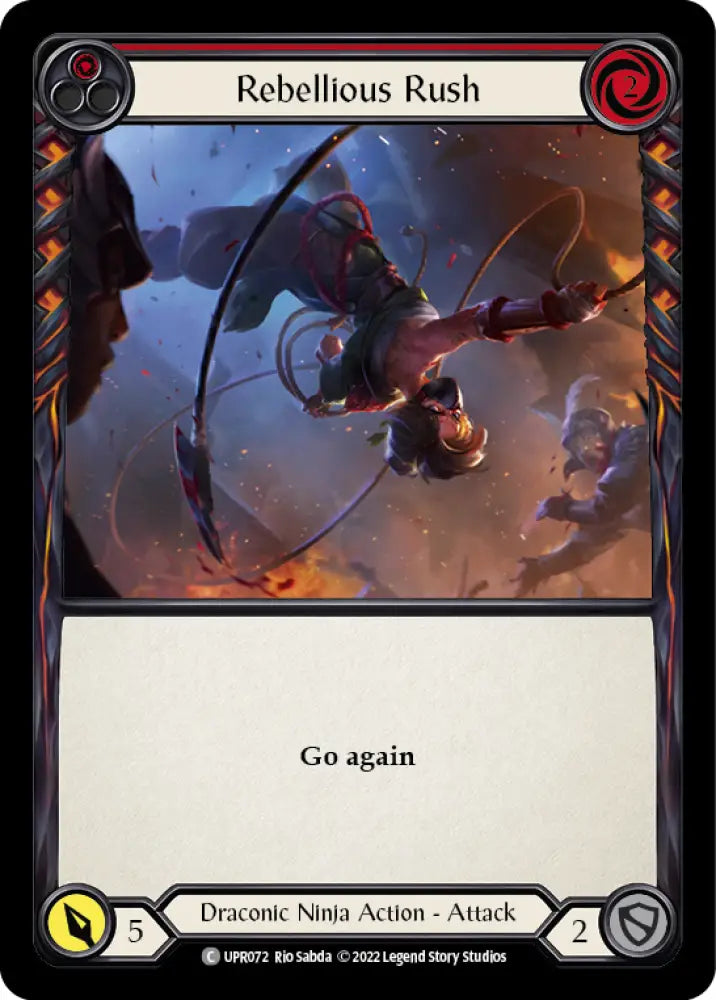 Rebellious Rush (Red) [Uprising] Rainbow Foil - Flesh And Blood Single