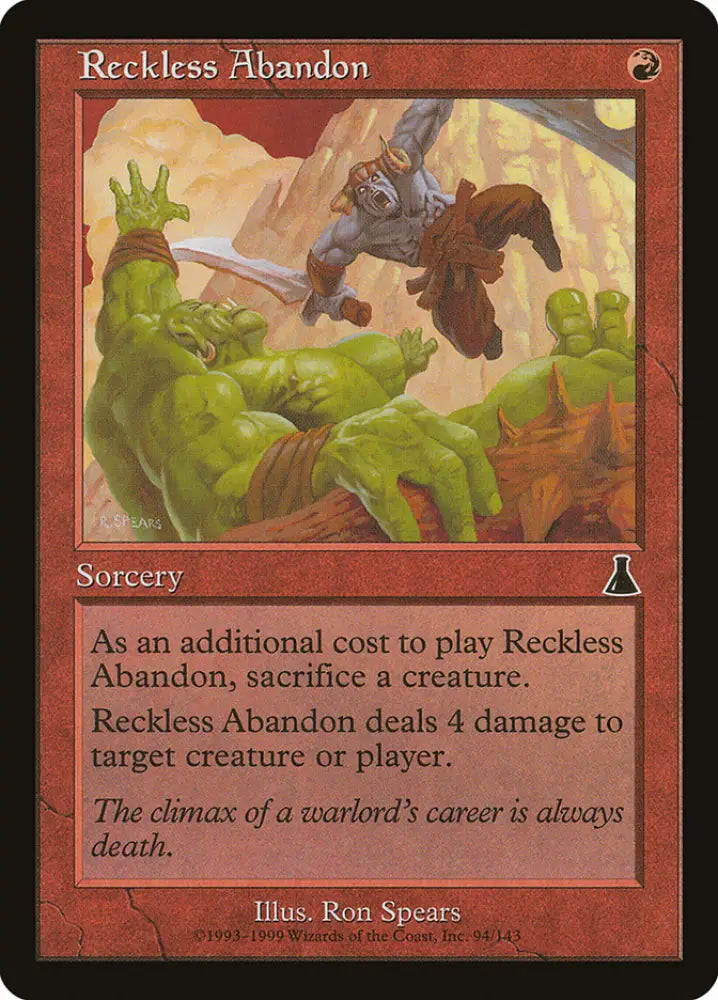 Reckless Abandon [Urza’s Destiny] - MTG Single