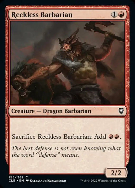 Reckless Barbarian [Commander Legends: Battle for Baldur’s Gate] - MTG Single