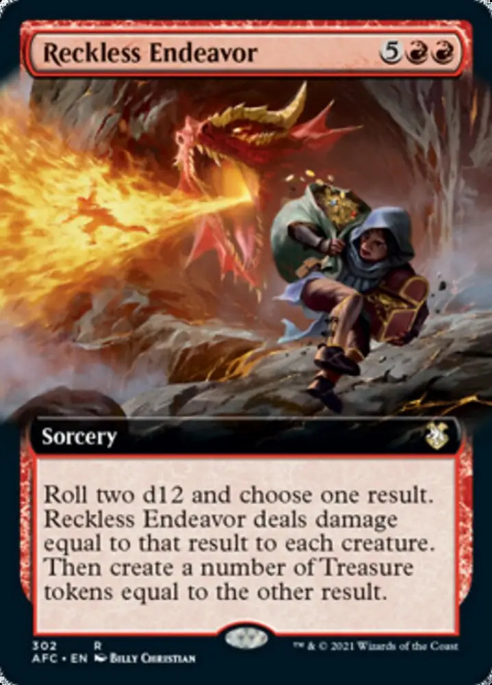 Reckless Endeavor (Extended Art) [Dungeons & Dragons: Adventures in the Forgotten Realms Commander] - MTG Single