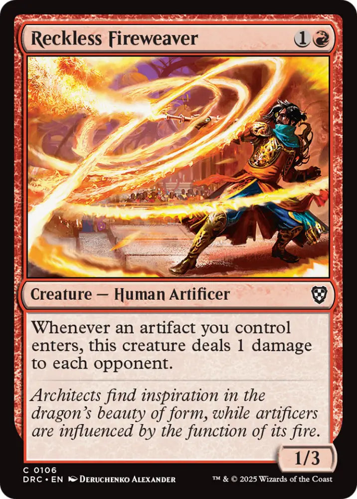 Reckless Fireweaver [Aetherdrift Commander] - MTG Single