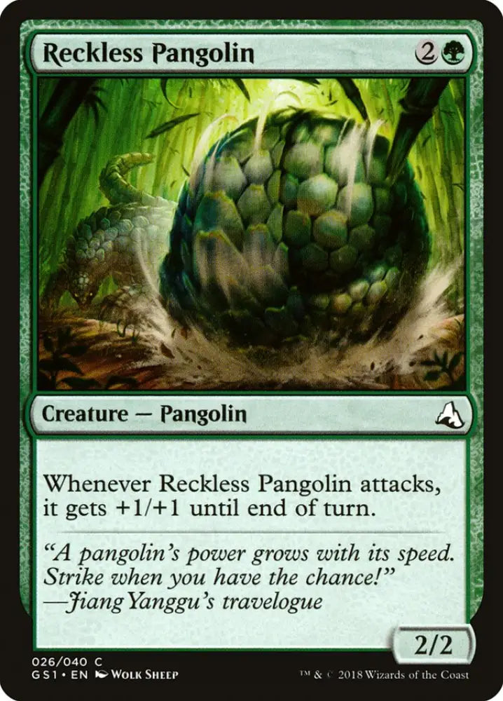 Reckless Pangolin [Global Series Jiang Yanggu & Mu Yanling] - MTG Single