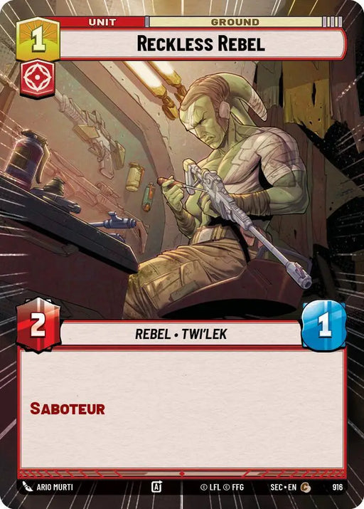 Reckless Rebel (Hyperspace Foil) (916) [Secrets of Power]