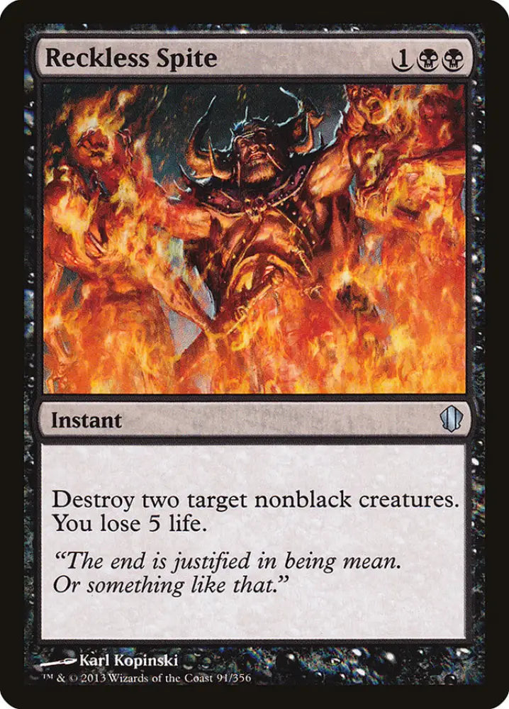 Reckless Spite [Commander 2013] - MTG Single