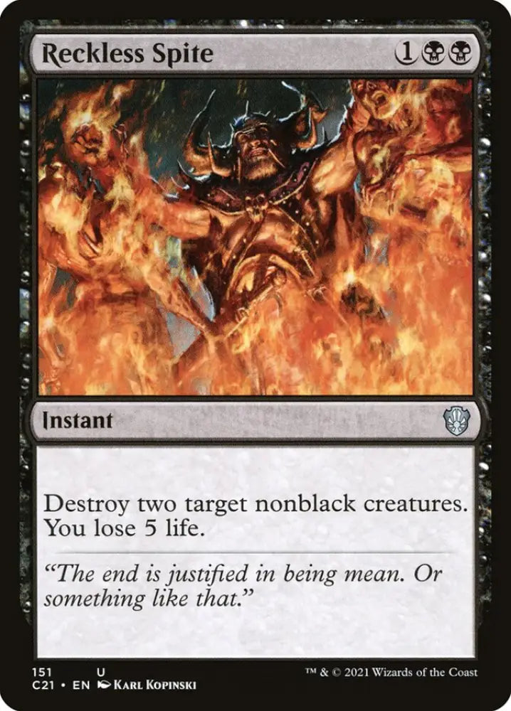 Reckless Spite [Commander 2021] - MTG Single