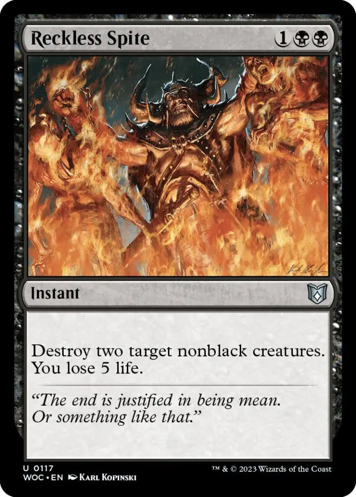 Reckless Spite [Wilds of Eldraine Commander] - MTG Single