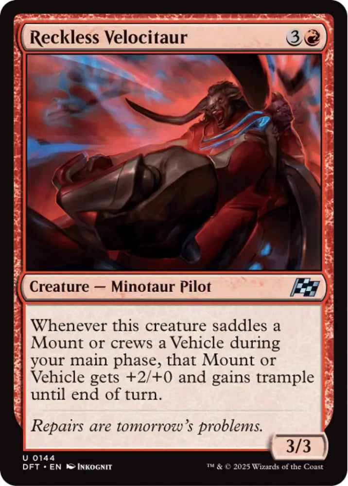 Reckless Velocitaur [Aetherdrift] - MTG Single