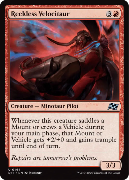 Reckless Velocitaur [Aetherdrift] - MTG Single