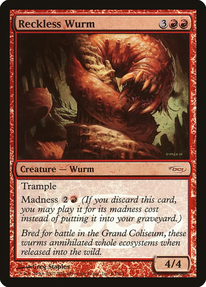 Reckless Wurm [Gateway 2007] - MTG Single