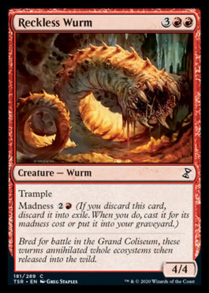 Reckless Wurm [Time Spiral Remastered] - MTG Single