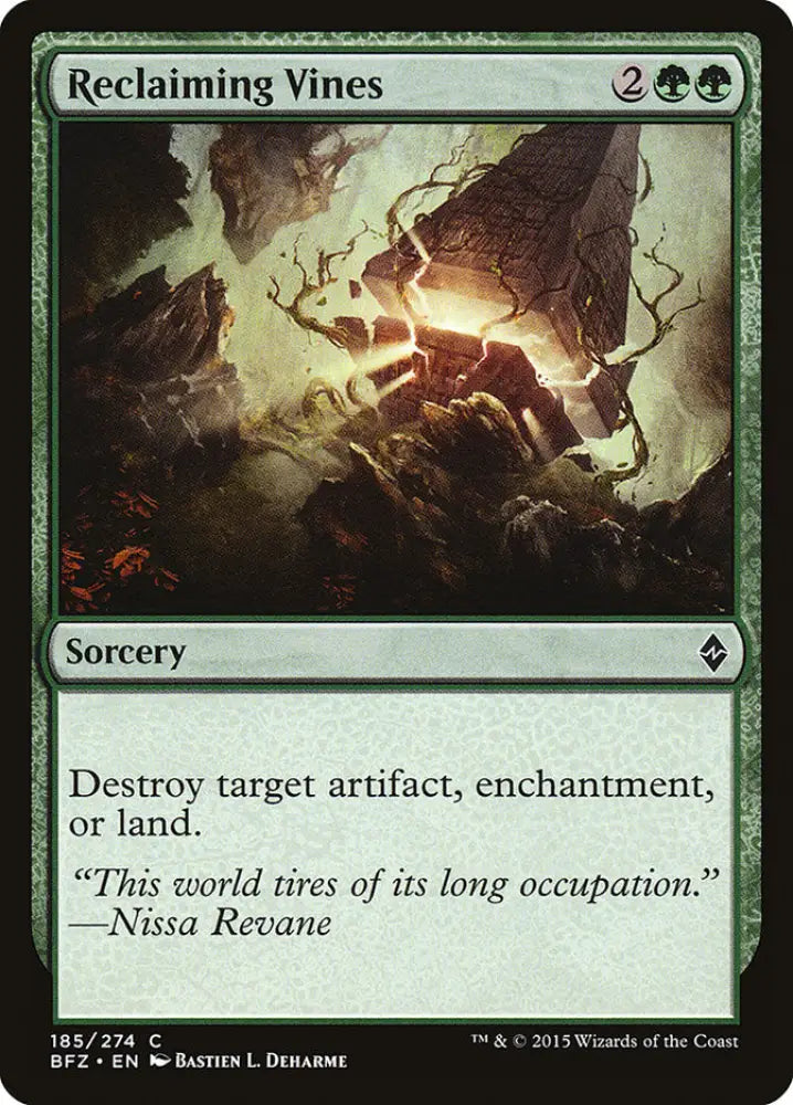 Reclaiming Vines [Battle for Zendikar] - MTG Single