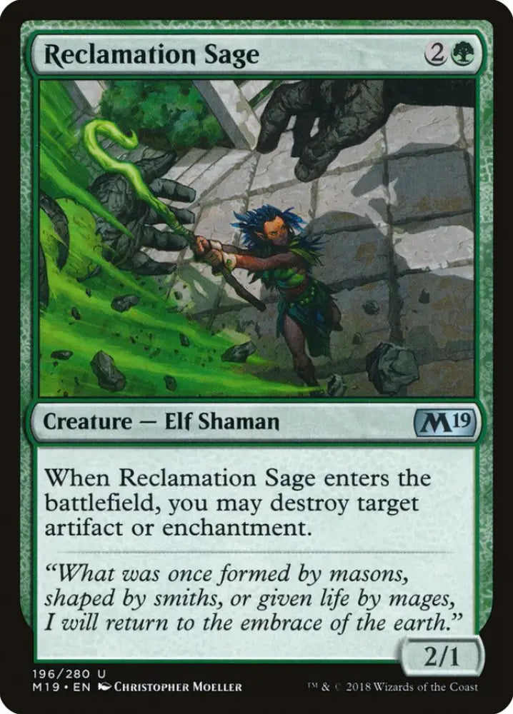 Reclamation Sage [Core Set 2019] - MTG Single