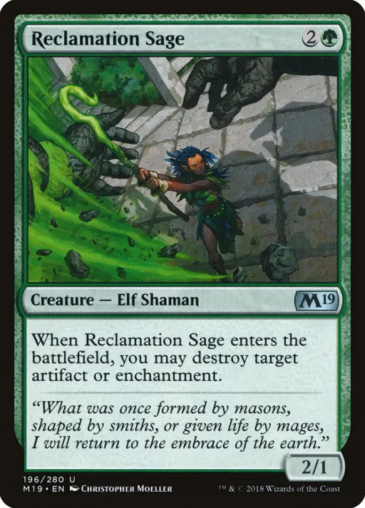 Reclamation Sage [Core Set 2019] - MTG Single