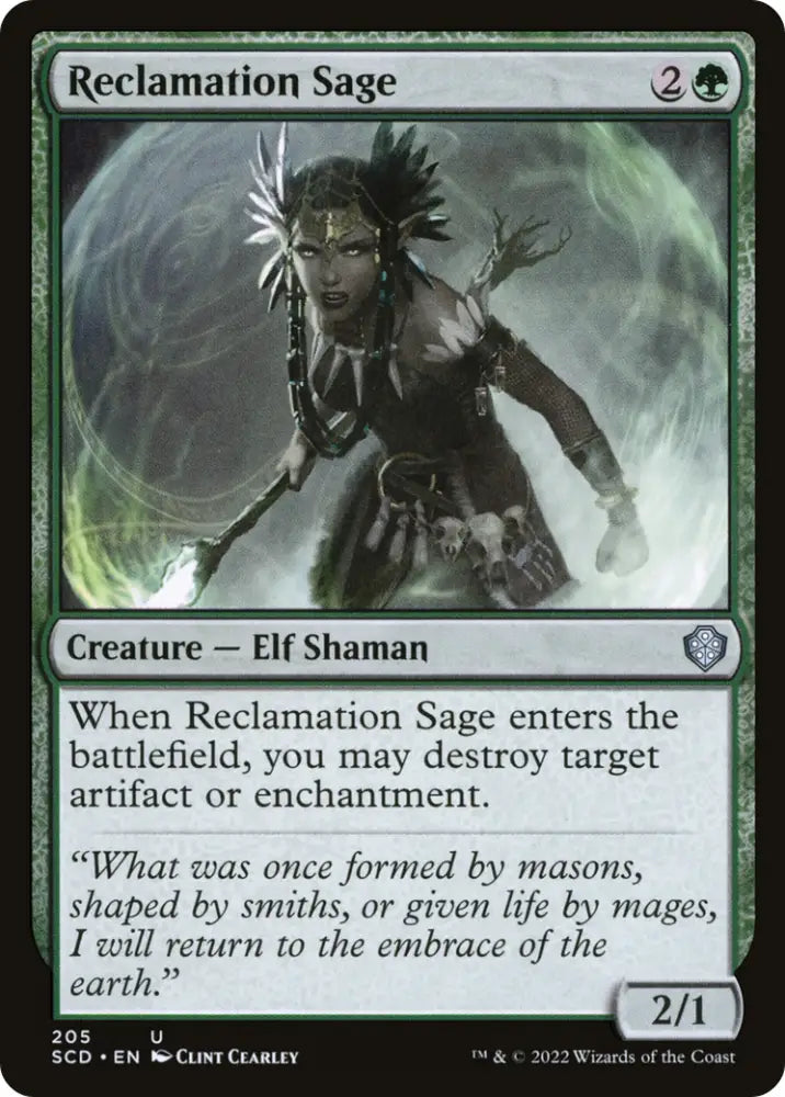 Reclamation Sage [Starter Commander Decks] - MTG Single