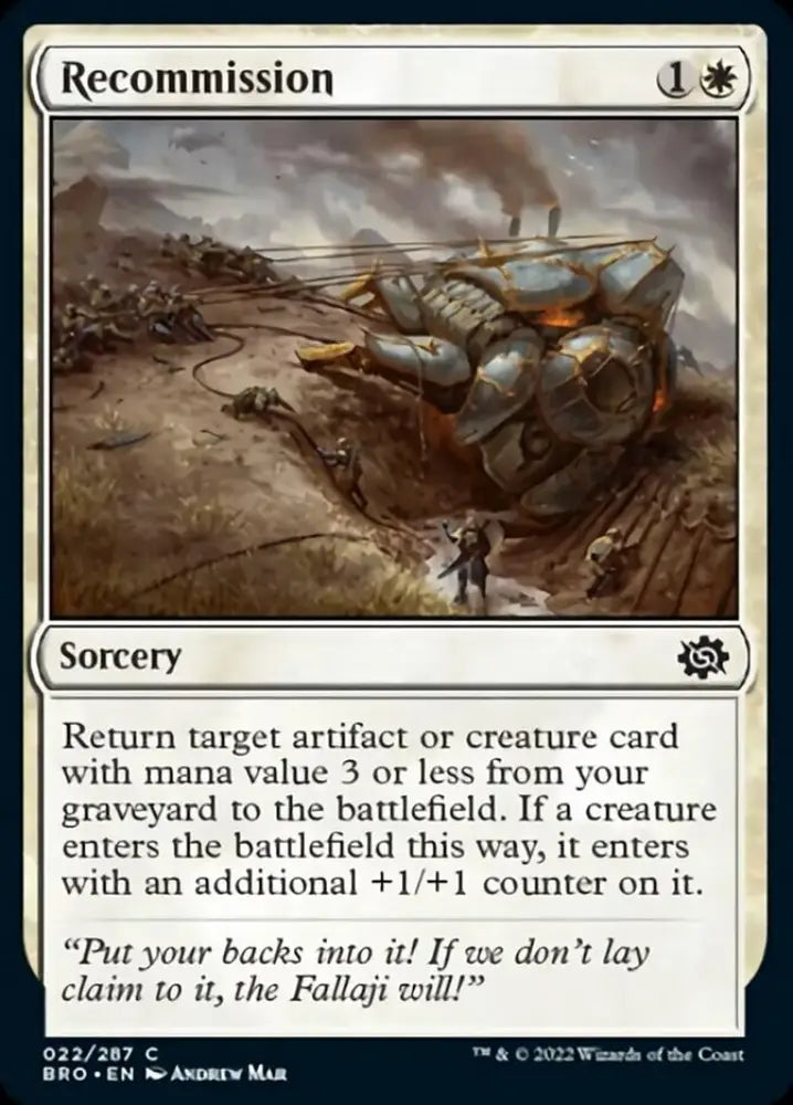 Recommission [The Brothers’ War] - MTG Single