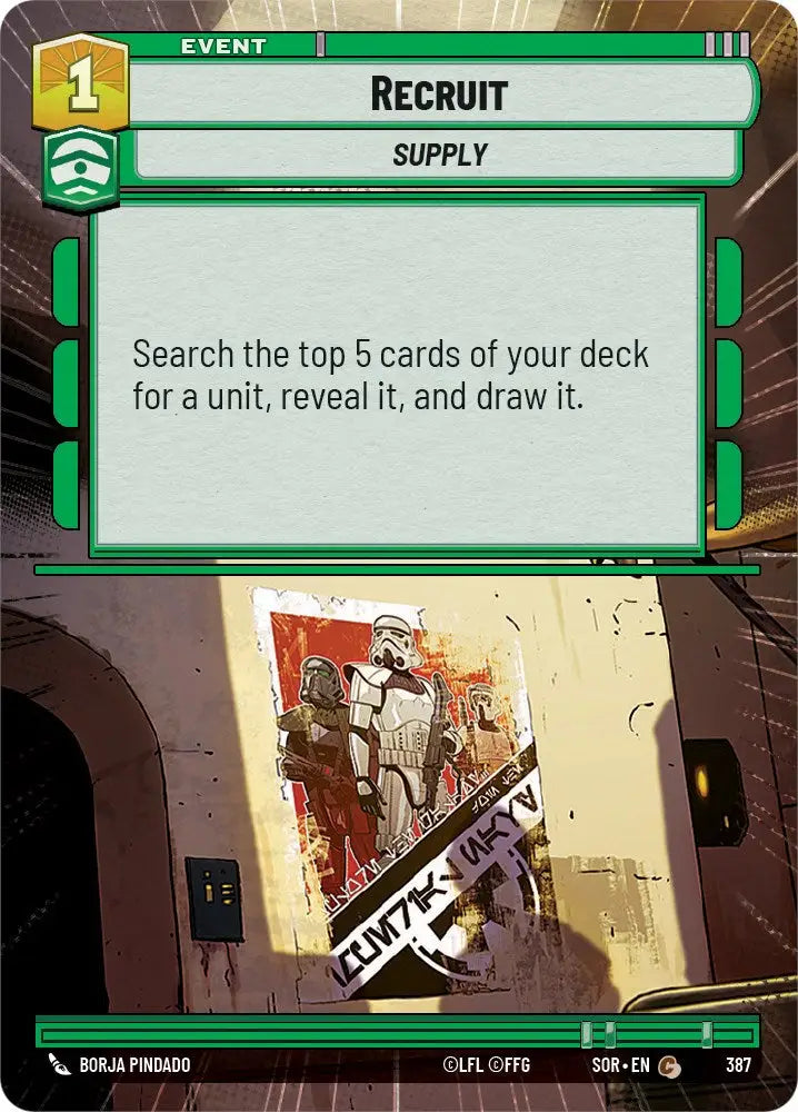 Recruit (Hyperspace) (387) [Spark of Rebellion] - Star Wars: Unlimited Single