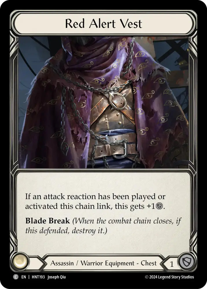 Red Alert Vest [The Hunted] Cold Foil - Flesh And Blood Single