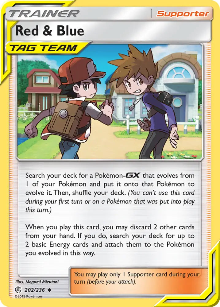 Red & Blue (202/236) [Sun & Moon: Cosmic Eclipse] - Pokemon Single