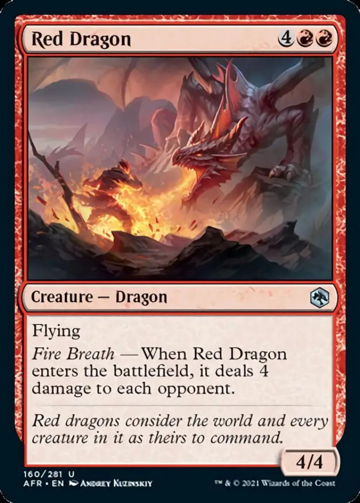Red Dragon [Dungeons & Dragons: Adventures in the Forgotten Realms] - MTG Single
