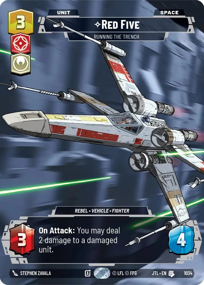Red Five - Running the Trench (Prestige) (1034) [Jump to Lightspeed] - Star Wars: Unlimited Single