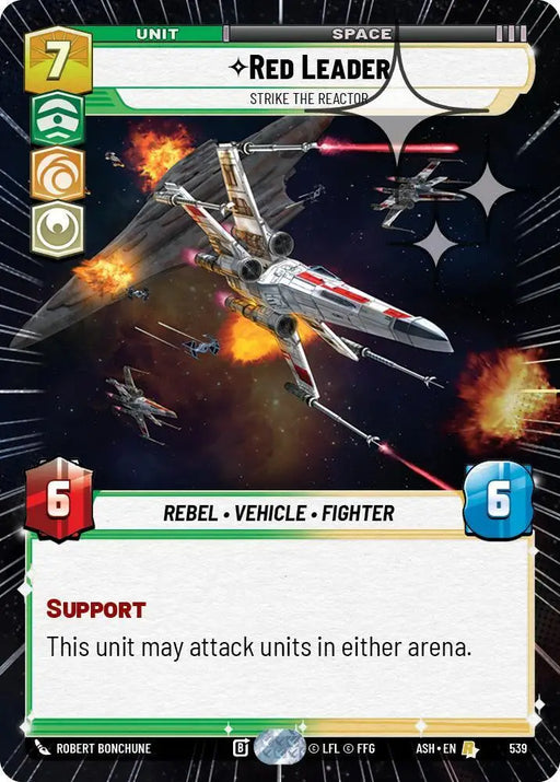 Red Leader - Strike the Reactor (Hyperspace Foil) (539) [Ashes of the Empire]
