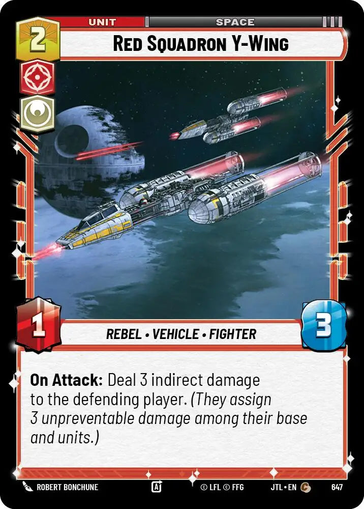 Red Squadron Y-Wing (Foil) (647) [Jump to Lightspeed] - Star Wars: Unlimited Single