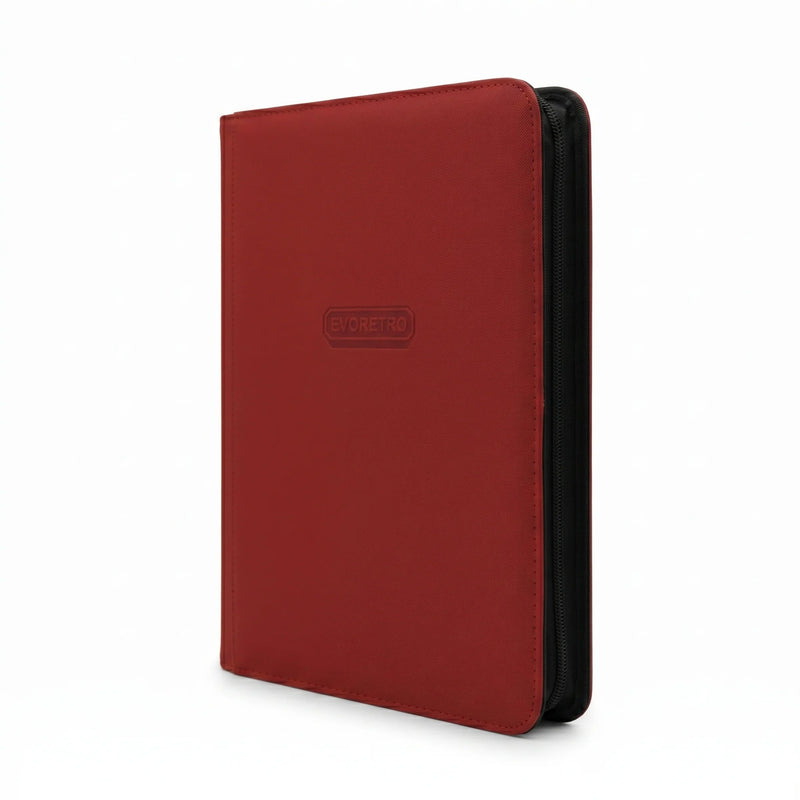 Evoretro 9-Pocket Zip-Up Binder Red