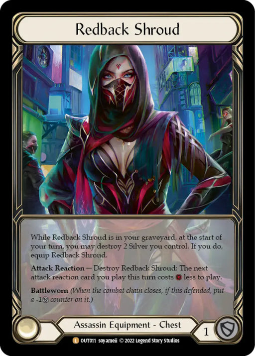 Redback Shroud (Extended Art Cold Foil) [Outsiders] Cold Foil - Flesh And Blood Single