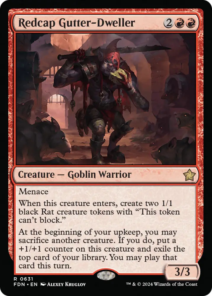 Redcap Gutter-Dweller [Foundations] - MTG Single
