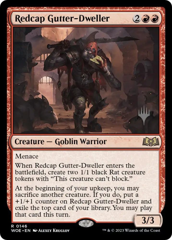 Redcap Gutter-Dweller (Promo Pack) [Wilds of Eldraine Promos] - MTG Single