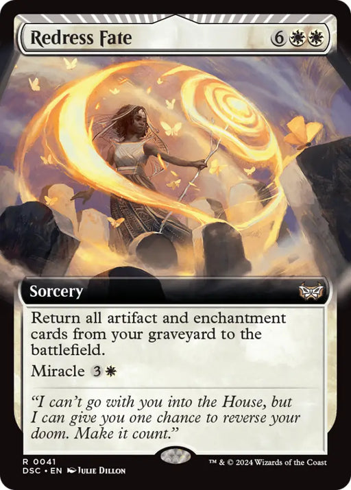 Redress Fate (Extended Art) [Duskmourn: House of Horror Commander] - MTG Single