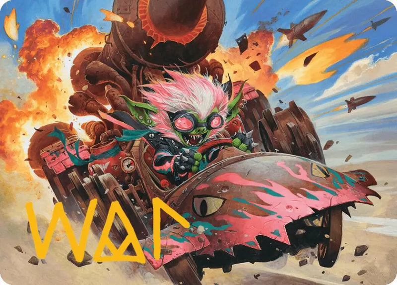 Redshift Rocketeer Chief Art Card (Gold-Stamped Signature) [Aetherdrift Art Series] - MTG Single