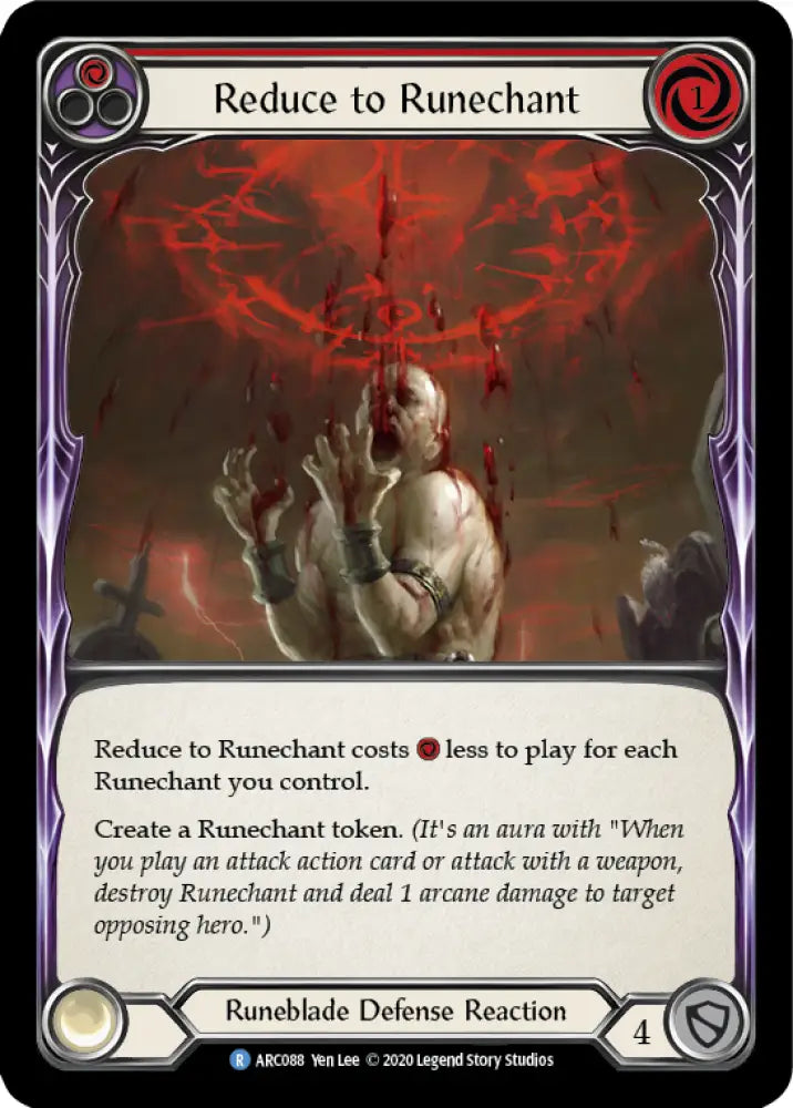 Reduce to Runechant (Red) [Arcane Rising Unlimited] Unlimited Normal - Flesh And Blood Single