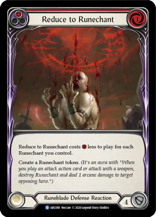 Reduce to Runechant (Red) [Arcane Rising Unlimited] Unlimited Normal - Flesh And Blood Single